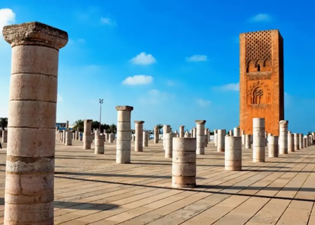 Hassan Tower and columns in Rabat, an early stop on the twelve-day loop