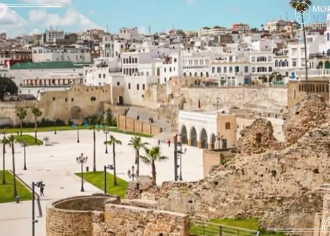 Whitewashed medina and gardens of Tangier